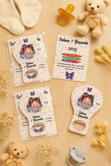 Jelatin Kartlı Bebek Hediyesi Balon Açacak Magnet | Baby Shower – Doğum Günü – Diş Buğdayı
