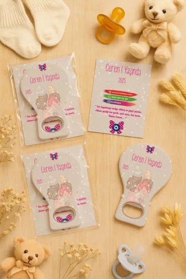Jelatin Kartlı Bebek Hediyesi Balon Açacak Magnet | Baby Shower – Doğum Günü – Diş Buğdayı