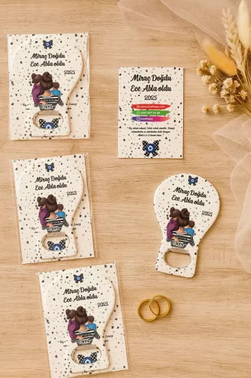 Jelatin Kartlı Bebek Hediyesi Balon Açacak Magnet | Baby Shower – Doğum Günü – Diş Buğdayı