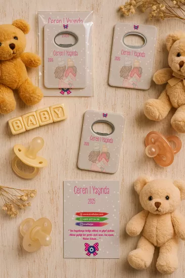 Kartlı Açacak Magnet | Bebek ve Baby Shower Hediyesi