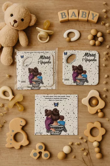 Doğum Günü & Baby Shower Dikdörtgen Açacak Magnet