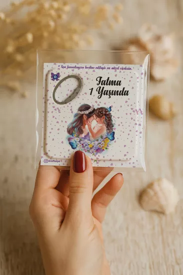 Doğum Günü & Baby Shower Dikdörtgen Açacak Magnet