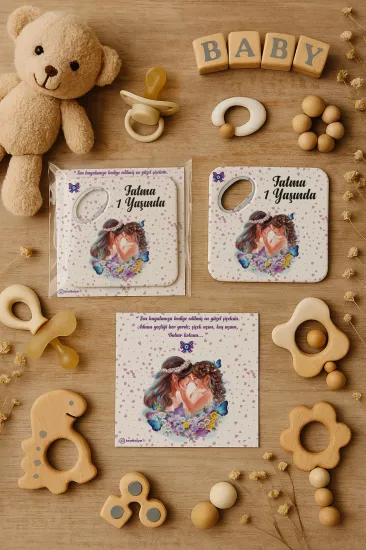 Doğum Günü & Baby Shower Dikdörtgen Açacak Magnet