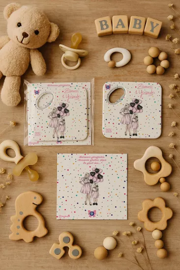 Doğum Günü & Baby Shower Dikdörtgen Açacak Magnet
