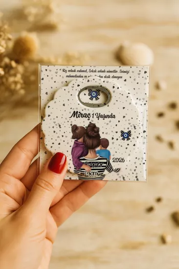 Kartlı Papatya Bardak Altlığı Açacak Magnet