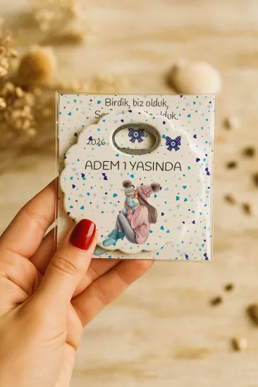 Kartlı Papatya Bardak Altlığı Açacak Magnet