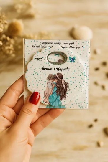 Kartlı Papatya Bardak Altlığı Açacak Magnet