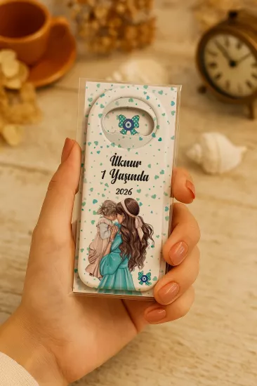 Kişiye Özel Kartlı Uzun Açacak Magnet | Bebek ve Özel Gün Hediyelikleri
