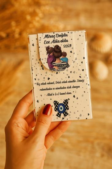 Kişiye Özel Bebek Hediyesi Mıknatıslı Kitap Ayracı