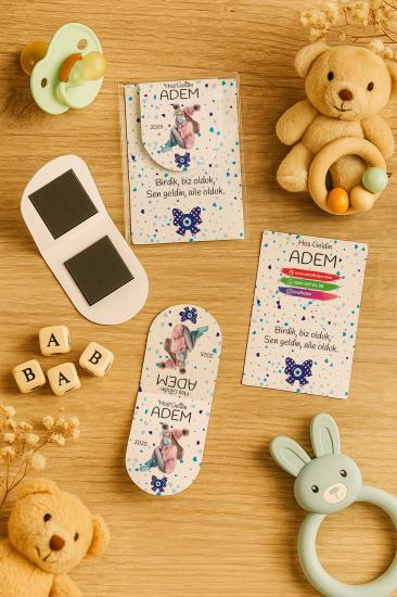 Kişiye Özel Bebek Hediyesi Mıknatıslı Kitap Ayracı
