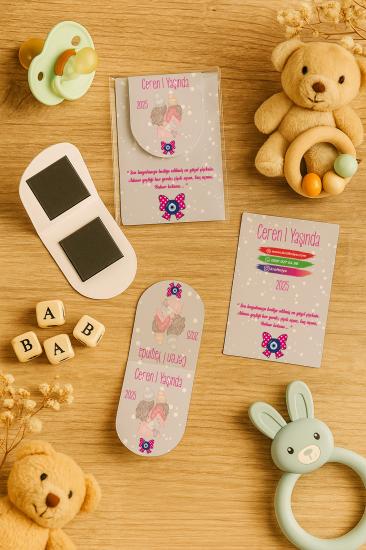 Kişiye Özel Bebek Hediyesi Mıknatıslı Kitap Ayracı