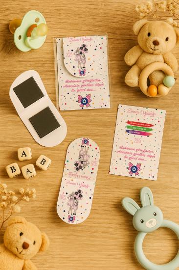 Kişiye Özel Bebek Hediyesi Mıknatıslı Kitap Ayracı