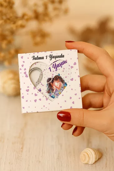 Yeni Doğan, Baby Shower ve Doğum Günü Kutulu Kalp Açacak Magnet