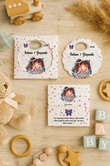 Kutulu Papatya Bardak Altlığı Açacak Magnet