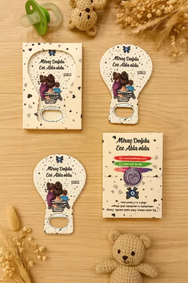 Mühürlü Kutulu Balon Açacak Magnet – Yeni Doğan, Doğum Günü, Baby Shower, Diş Buğdayı Hediyesi