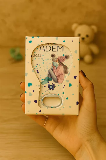 Mühürlü Kutulu Balon Açacak Magnet – Yeni Doğan, Doğum Günü, Baby Shower, Diş Buğdayı Hediyesi