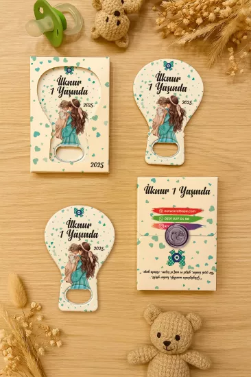 Mühürlü Kutulu Balon Açacak Magnet – Yeni Doğan, Doğum Günü, Baby Shower, Diş Buğdayı Hediyesi