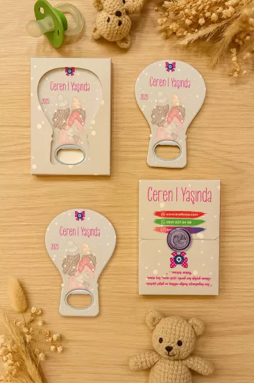 Mühürlü Kutulu Balon Açacak Magnet – Yeni Doğan, Doğum Günü, Baby Shower, Diş Buğdayı Hediyesi