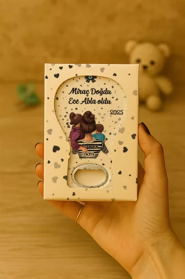 Mühürlü Kutulu Balon Açacak Magnet – Yeni Doğan, Doğum Günü, Baby Shower, Diş Buğdayı Hediyesi