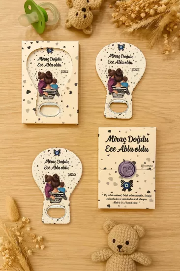 Mühürlü Kutulu Balon Açacak Magnet – Yeni Doğan, Doğum Günü, Baby Shower, Diş Buğdayı Hediyesi