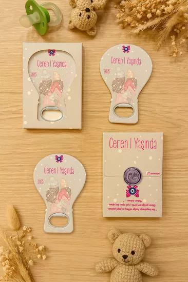 Mühürlü Kutulu Balon Açacak Magnet – Yeni Doğan, Doğum Günü, Baby Shower, Diş Buğdayı Hediyesi
