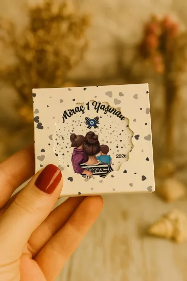 Kişiye Özel Mühürlü Kutulu Kapak Açacak Magnet