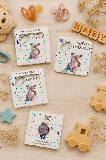 Mühürlü Kutulu Bardak Altlığı Açacak Magnet