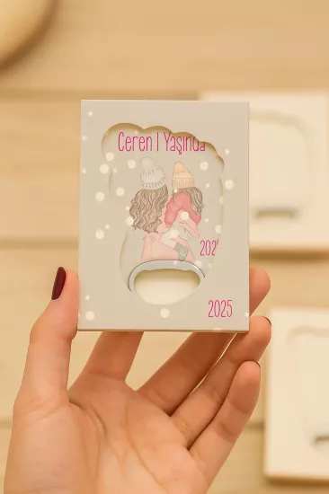 Mühürlü Ayak İzi Magnet | Bebek Hediyelikleri