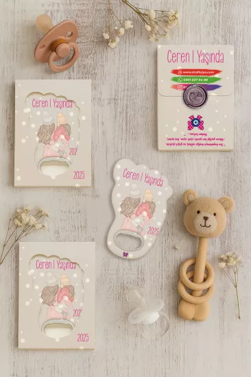 Mühürlü Ayak İzi Magnet | Bebek Hediyelikleri