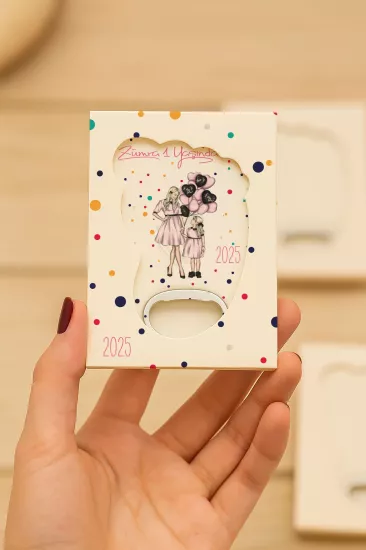 Mühürlü Ayak İzi Magnet | Bebek Hediyelikleri