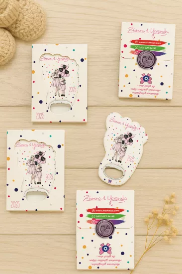 Mühürlü Ayak İzi Magnet | Bebek Hediyelikleri