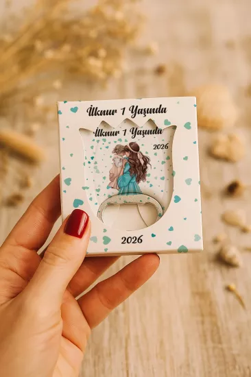 Mühürlü Kutulu Lale Açacak Magnet Hediyelik