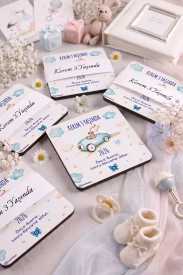 Bebek & Doğum Günü Ahşap Bardak Altlıkları