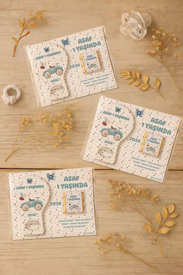 Çikolatalı Balon Açacak Magnet | Bebek Magnetleri