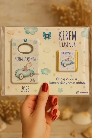 Çikolatalı Açacak Magnet – Bebek Hediyesi Magnet