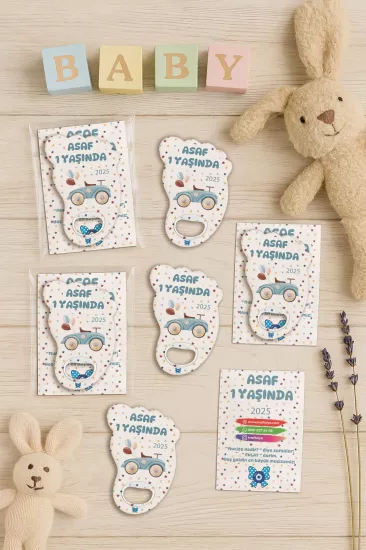 Kartlı Ayak İzi Açacak Magnet|Bebek Hediyelikleri