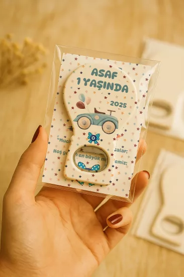 Jelatin Kartlı Bebek Hediyesi Balon Açacak Magnet | Baby Shower – Doğum Günü – Diş Buğdayı