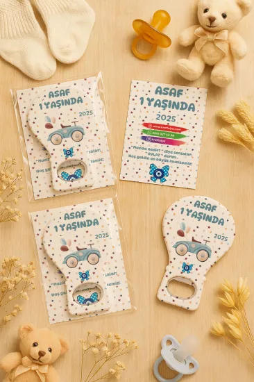 Jelatin Kartlı Bebek Hediyesi Balon Açacak Magnet | Baby Shower – Doğum Günü – Diş Buğdayı