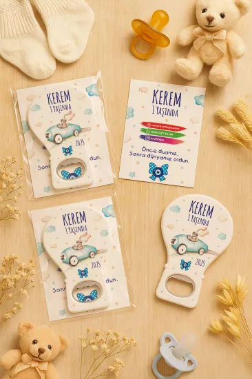 Jelatin Kartlı Bebek Hediyesi Balon Açacak Magnet | Baby Shower – Doğum Günü – Diş Buğdayı
