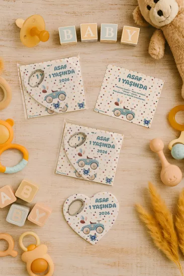 Kartlı Kalp Açacak Magnet | Bebek & Özel Gün Hediyesi