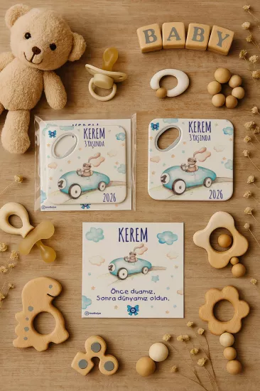 Doğum Günü & Baby Shower Dikdörtgen Açacak Magnet