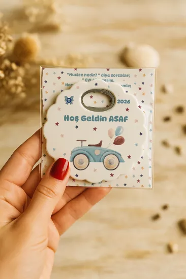 Kartlı Papatya Bardak Altlığı Açacak Magnet