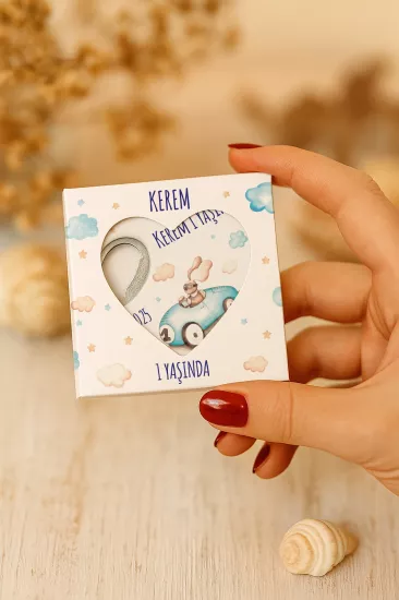 Yeni Doğan, Baby Shower ve Doğum Günü Kutulu Kalp Açacak Magnet