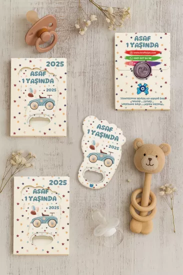 Mühürlü Ayak İzi Magnet | Bebek Hediyelikleri