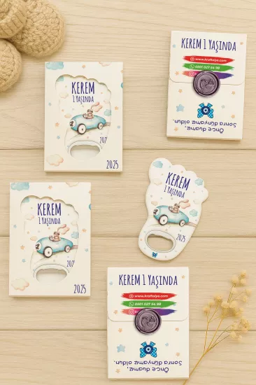 Mühürlü Ayak İzi Magnet | Bebek Hediyelikleri