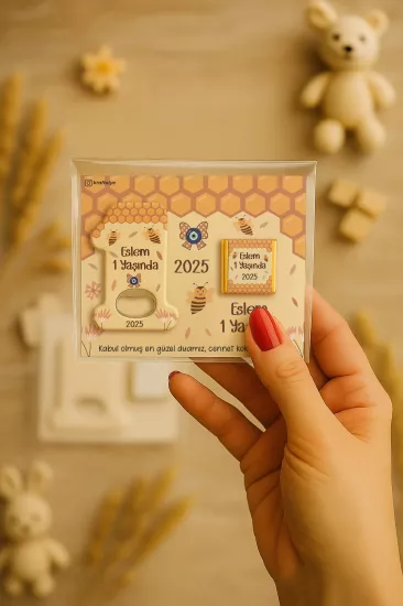 1 Yaş Açacak Magnet ve Madlen Çikolata | Bebek Hediyesi