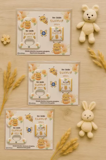1 Yaş Açacak Magnet ve Madlen Çikolata | Bebek Hediyesi
