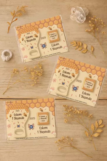 Çikolatalı Balon Açacak Magnet | Bebek Magnetleri