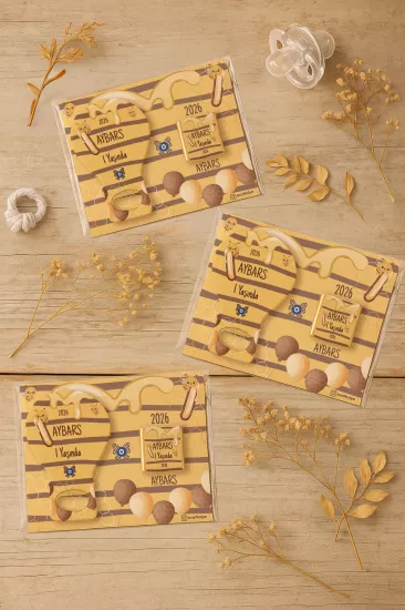 Çikolatalı Balon Açacak Magnet | Bebek Magnetleri