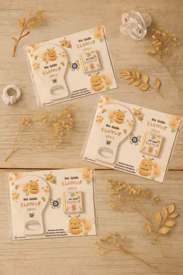 Çikolatalı Balon Açacak Magnet | Bebek Magnetleri